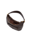 Borsa hobo morbida in pelle martellata The Bridge Martina – Moka/Oro