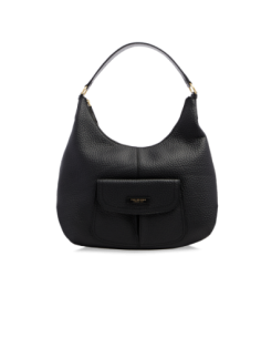Borsa hobo grande in pelle con tasca frontale The Bridge Martina – Nero/Oro - foto 1