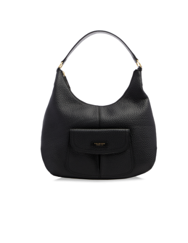 Borsa hobo grande in pelle con tasca frontale The Bridge Martina – Nero/Oro - foto 1
