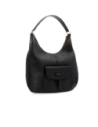 Borsa hobo grande in pelle con tasca frontale The Bridge Martina – Nero/Oro