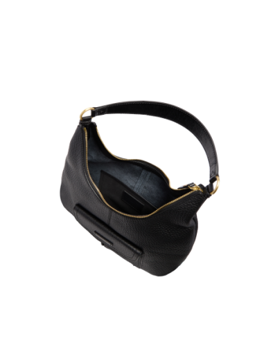 Borsa hobo grande in pelle con tasca frontale The Bridge Martina – Nero/Oro - foto 4