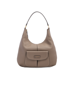 Borsa hobo grande in pelle con tasca frontale The Bridge Martina – Greige/Oro - foto 1