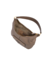 Borsa hobo grande in pelle con tasca frontale The Bridge Martina – Greige/Oro