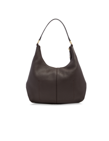 Borsa hobo grande in pelle con tasca frontale The Bridge Martina – Moka/Oro - foto 3
