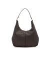 Borsa hobo grande in pelle con tasca frontale The Bridge Martina – Moka/Oro