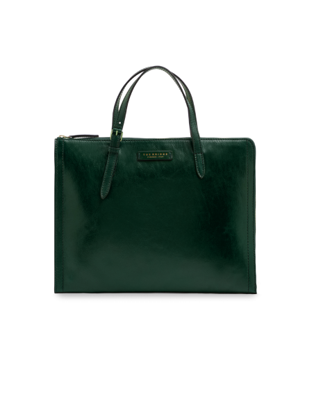 Borsa porta pc donna in pelle The Bridge Monica – Pino/Oro - foto 1