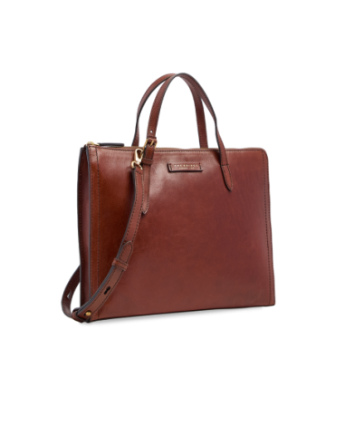 Borsa porta pc donna in pelle The Bridge Monica – Marrone/Oro - foto 2