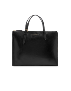 Borsa porta pc donna in pelle The Bridge Monica – Nero/Oro - foto 1