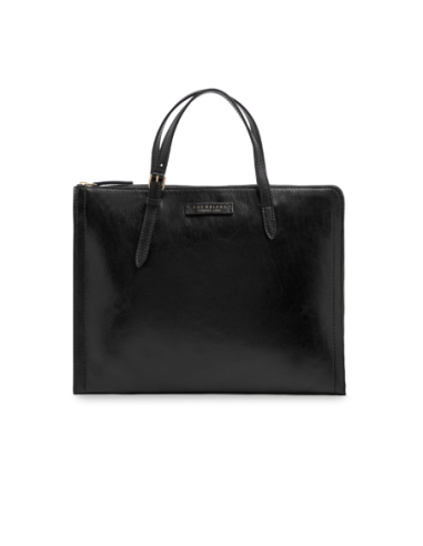 Borsa porta pc donna in pelle The Bridge Monica – Nero/Oro - foto 1