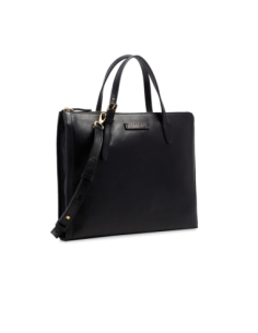 Borsa porta pc donna in pelle The Bridge Monica – Nero/Oro - foto 1 2