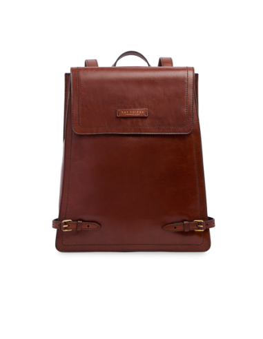 Zaino donna in pelle The Bridge Monica – Marrone/Oro - foto 1