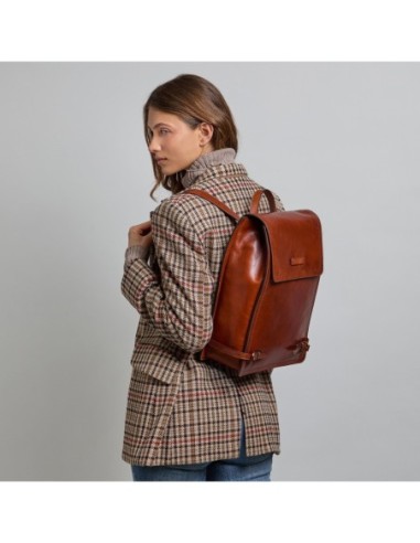 Zaino donna in pelle The Bridge Monica – Marrone/Oro - foto 5