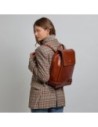 Zaino donna in pelle The Bridge Monica – Marrone/Oro Zaino donna in pelle The Bridge Monica – Marrone/Oro