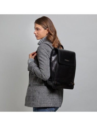 Zaino donna in pelle The Bridge Monica – Nero/Oro - foto 5