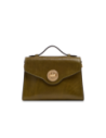Borsa a tracolla in pelle con chiusura gioiello The Bridge Irene – Felce/Oro