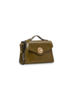 Borsa a tracolla in pelle con chiusura gioiello The Bridge Irene – Felce/Oro