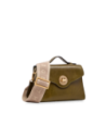 Borsa a tracolla in pelle con chiusura gioiello The Bridge Irene – Felce/Oro