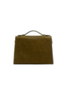 Borsa a tracolla in pelle con chiusura gioiello The Bridge Irene – Felce/Oro