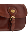Borsa a tracolla in pelle con patta e fibbia The Bridge Isadora – Marrone/Oro Borsa a tracolla in pelle con patta e fibbia The Bridge Isadora – Marrone/Oro
