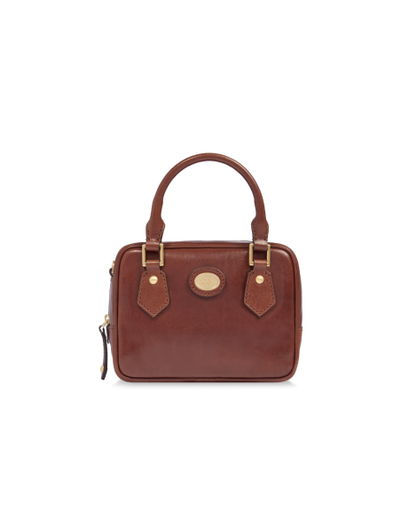 Bauletto in pelle con tracolla The Bridge Story Donna – Marrone/Oro - foto 1