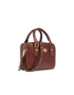 Bauletto in pelle con tracolla The Bridge Story Donna – Marrone/Oro - foto 1 2