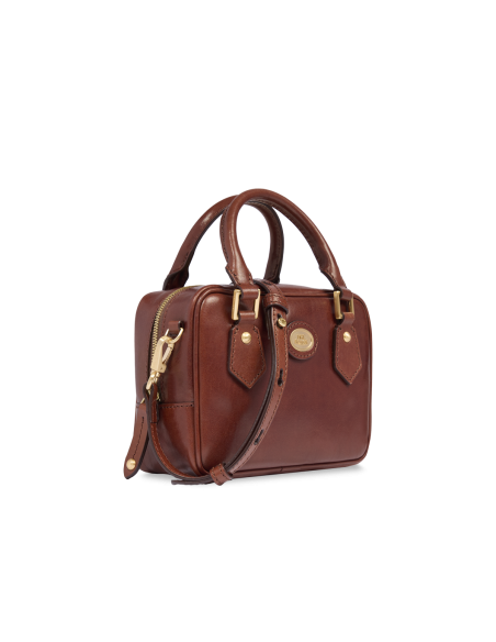 Bauletto in pelle con tracolla The Bridge Story Donna – Marrone/Oro - foto 2
