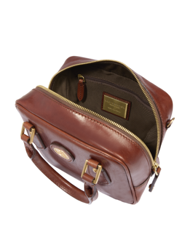 Bauletto in pelle con tracolla The Bridge Story Donna – Marrone/Oro - foto 4