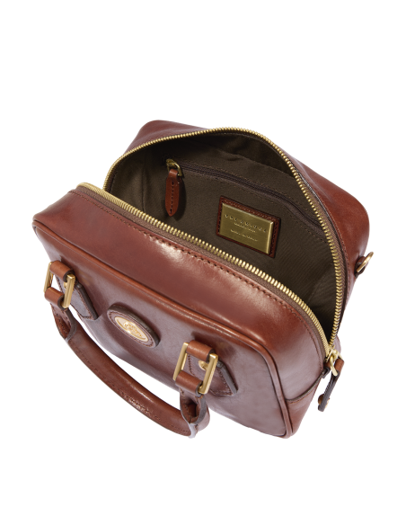 Bauletto in pelle con tracolla The Bridge Story Donna – Marrone/Oro - foto 4