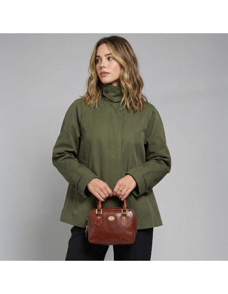 Bauletto in pelle con tracolla The Bridge Story Donna – Marrone/Oro - foto 6