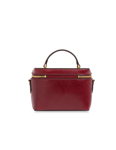 Mini bauletto in pelle con manico gioiello The Bridge Story Donna – Barolo/Oro - foto 3