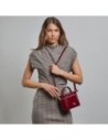 Mini bauletto in pelle con manico gioiello The Bridge Story Donna – Barolo/Oro