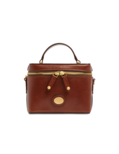 Mini bauletto in pelle con manico gioiello The Bridge Story Donna – Marrone/Oro - foto 1