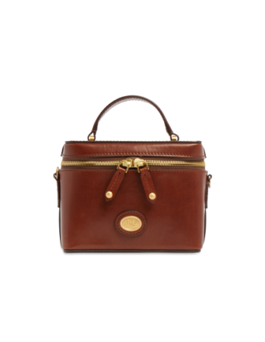 Mini bauletto in pelle con manico gioiello The Bridge Story Donna – Marrone/Oro - foto 1