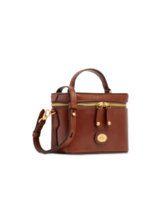 Mini bauletto in pelle con manico gioiello The Bridge Story Donna – Marrone/Oro - foto 1 2