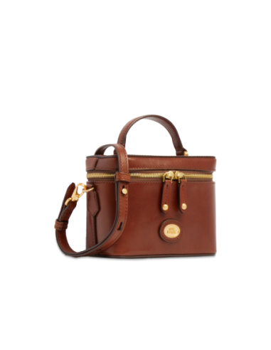 Mini bauletto in pelle con manico gioiello The Bridge Story Donna – Marrone/Oro - foto 2