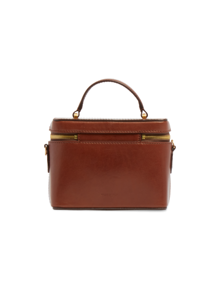 Mini bauletto in pelle con manico gioiello The Bridge Story Donna – Marrone/Oro - foto 3