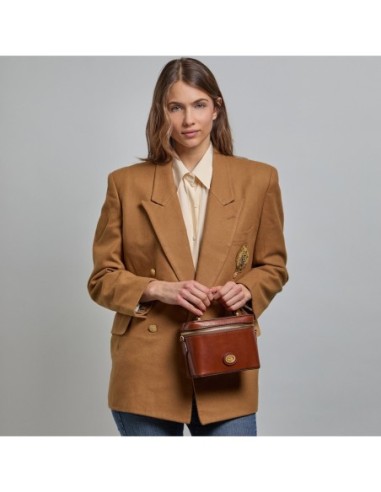 Mini bauletto in pelle con manico gioiello The Bridge Story Donna – Marrone/Oro - foto 6