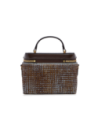 Mini bauletto in pelle effetto cavallino The Bridge Story Donna – Moka/Azzurro