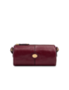 Borsa a tracolla cilindrica in pelle The Bridge Story Donna – Barolo/Oro