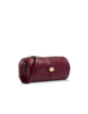 Borsa a tracolla cilindrica in pelle The Bridge Story Donna – Barolo/Oro