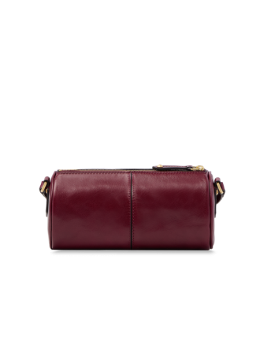 Borsa a tracolla cilindrica in pelle The Bridge Story Donna – Barolo/Oro - foto 3