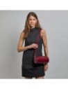 Borsa a tracolla cilindrica in pelle The Bridge Story Donna – Barolo/Oro