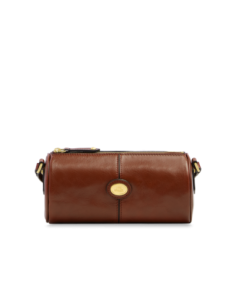 Borsa a tracolla cilindrica in pelle The Bridge Story Donna – Marrone/Oro - foto 1