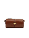 Borsa a tracolla cilindrica in pelle The Bridge Story Donna – Marrone/Oro