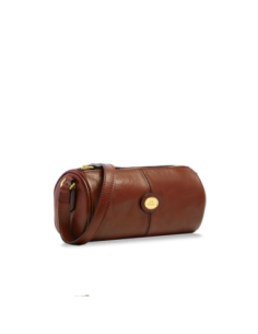 Borsa a tracolla cilindrica in pelle The Bridge Story Donna – Marrone/Oro - foto 1 2