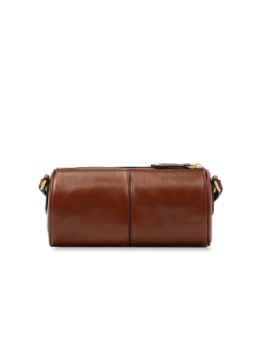 Borsa a tracolla cilindrica in pelle The Bridge Story Donna – Marrone/Oro - foto 3
