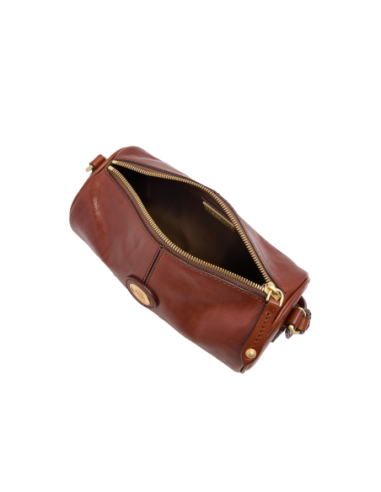 Borsa a tracolla cilindrica in pelle The Bridge Story Donna – Marrone/Oro - foto 4