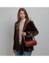 Borsa a tracolla cilindrica in pelle The Bridge Story Donna – Marrone/Oro