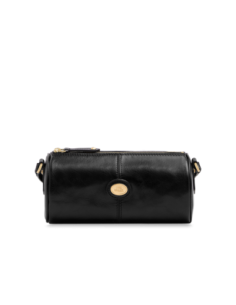 Borsa a tracolla cilindrica in pelle The Bridge Story Donna – Nero/Oro - foto 1