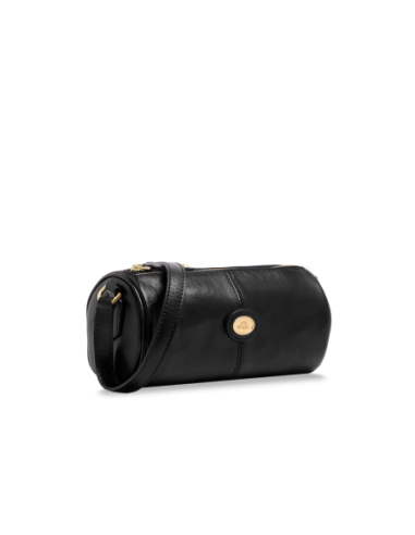 Borsa a tracolla cilindrica in pelle The Bridge Story Donna – Nero/Oro - foto 2
